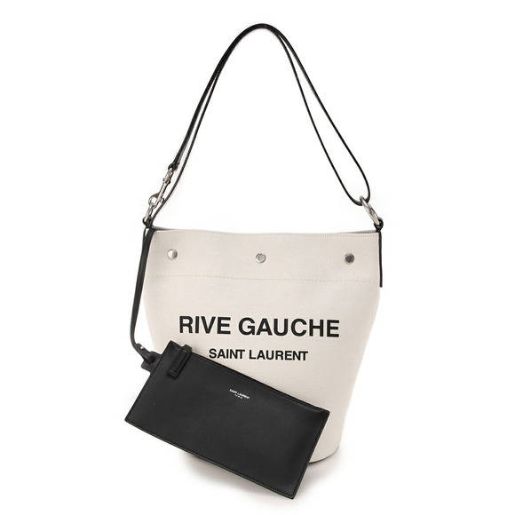 Saint Laurent Rive Bag Gauche White Bucket - Picture 1 of 11